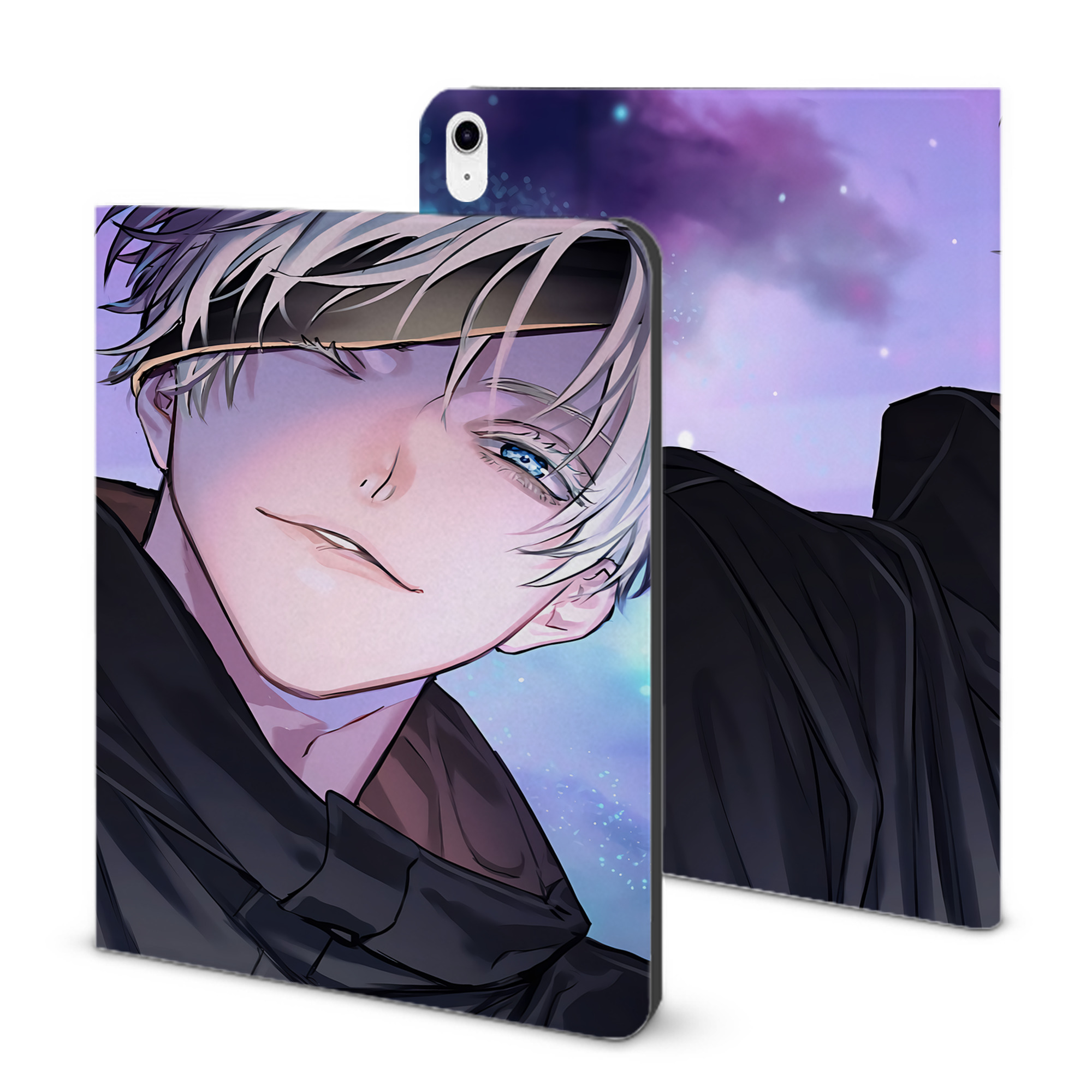 （画像用） 呪術廻戦 Jujutsu Kaisen IPad ケース ブック型 PUレザー TPU 耐衝撃 軽量 薄型 ペン収納なし 全面保護 IPad 各モデル対応